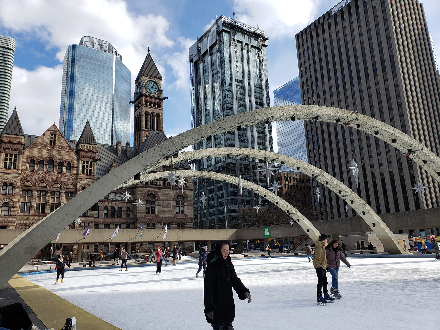 The ice rink at Nathan Phillips Square.